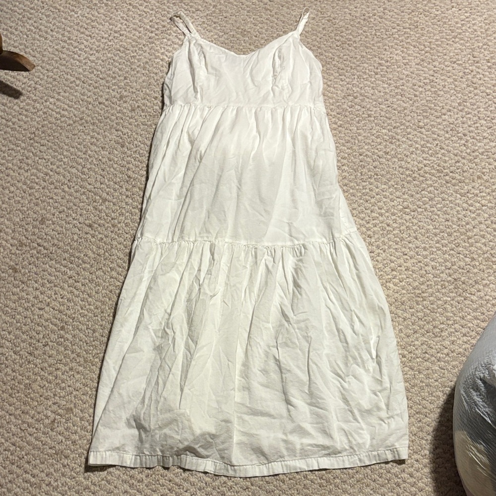 Old Navy White Tiered Spaghetti Strap Maxi Dress